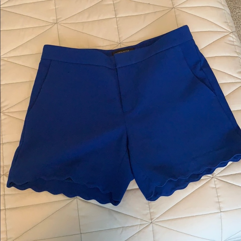 Banana Republic Royal Blue Scallop Hem Short